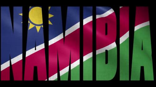 Videohive - Namibia Flag Into Country Name - 38219944 - 38219944