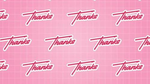 Videohive - Thanks Text Sticker Background Animation - 38155046 - 38155046