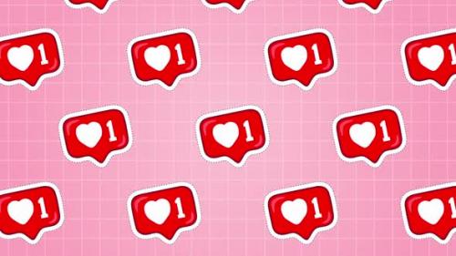 Videohive - Instagram Love Heart Sticker Background Animation - 38155050 - 38155050