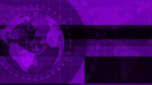 Videohive - Purple Color Technology News Background Animated With Planet Earth - 38165620 - 38165620