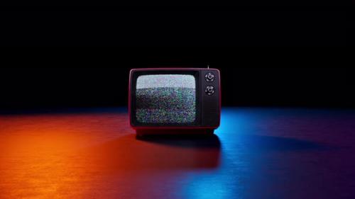 Videohive - Retro Crt Tv With Noise 4k - 38171845 - 38171845