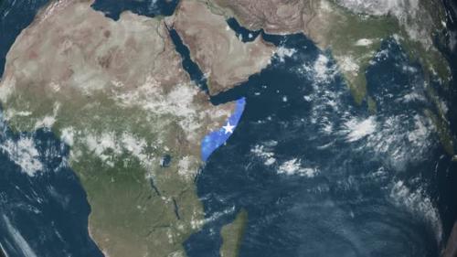 Videohive - 4K Globe Map of Somalia with a flag (Highlighted) - 38172024 - 38172024