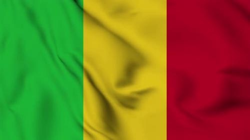 Videohive - Mali flag seamless waving animation - 38172691 - 38172691