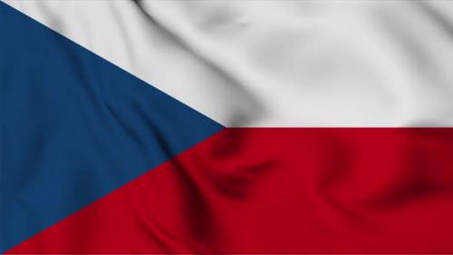 Videohive - Czech flag seamless waving animation - 38172700 - 38172700