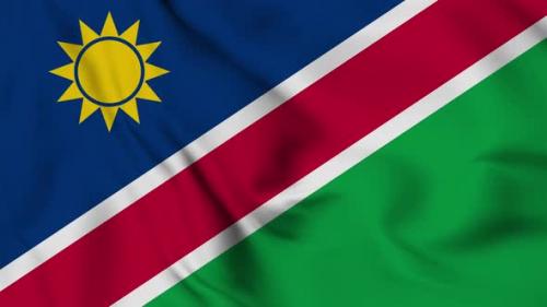 Videohive - Namibia flag seamless waving animation - 38172706 - 38172706