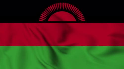 Videohive - Malawian flag seamless waving animation - 38172715 - 38172715