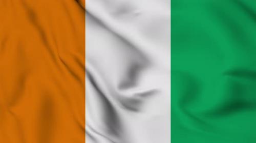 Videohive - Ivory Coast flag seamless waving - 38208130 - 38208130