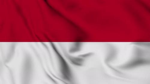 Videohive - Indonesia flag seamless waving animation - 38115710 - 38115710