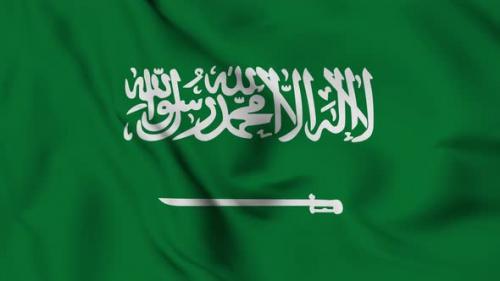 Videohive - Saudi Arabia flag seamless closeup waving - 38115713 - 38115713