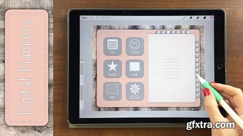 Design a Digital Planner on Your iPad in Procreate: Buttons, Stickers, Textures, & Tabs