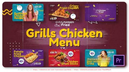 Videohive - Grill Chicken Menu Combo Promo - 38239659 - 38239659