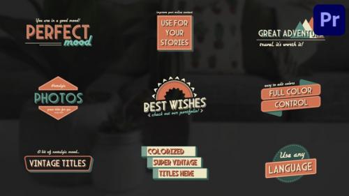 Videohive - Vintage Titles for Premiere Pro - 38215334 - 38215334