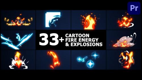 Videohive - Cartoon Fire Energy And Explosions | Premiere Pro MOGRT - 38264631 - 38264631