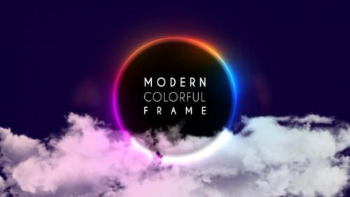 Videohive - Modern Colorful Frame with Clouds - 38262537 - 38262537