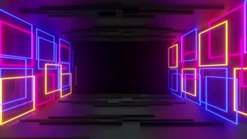 Videohive - Rectangle Hitech Neon 03 Hd - 38288139 - 38288139