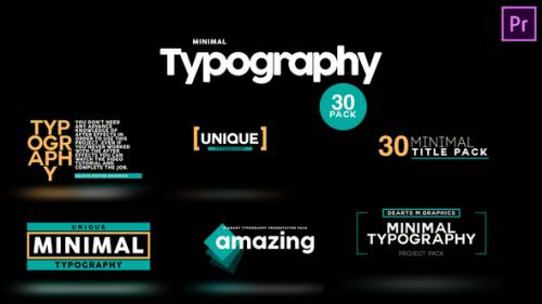 Videohive - Minimal Typo Premiere Pro - 38315318 - 38315318