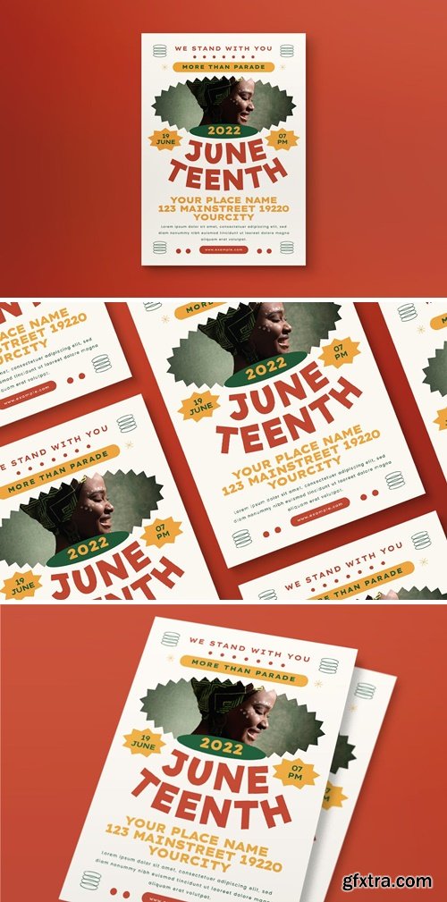 Modern Juneteenth Flyer PW77YCD