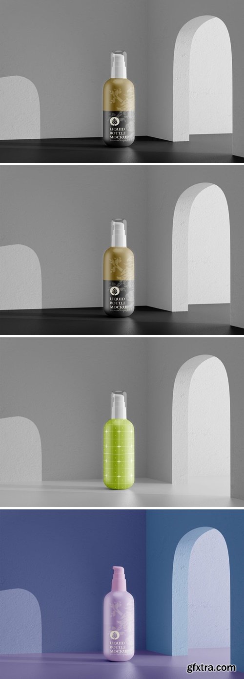 Scene with Cosmetic Spray Bottle Mockup MXB774D