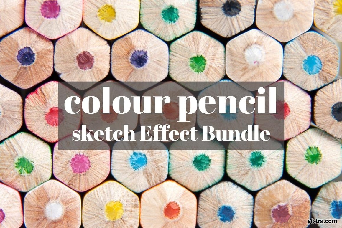 CreativeMarket - Six Colour Pencil Sketch Effect 7296073 » GFxtra