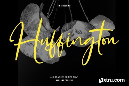 Huffington Signature Script Font