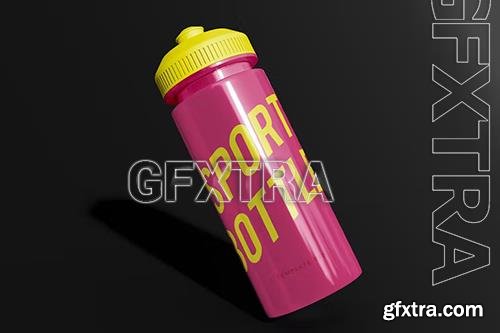 Floating Plastic Sport Bottle Mockup VS82JLG