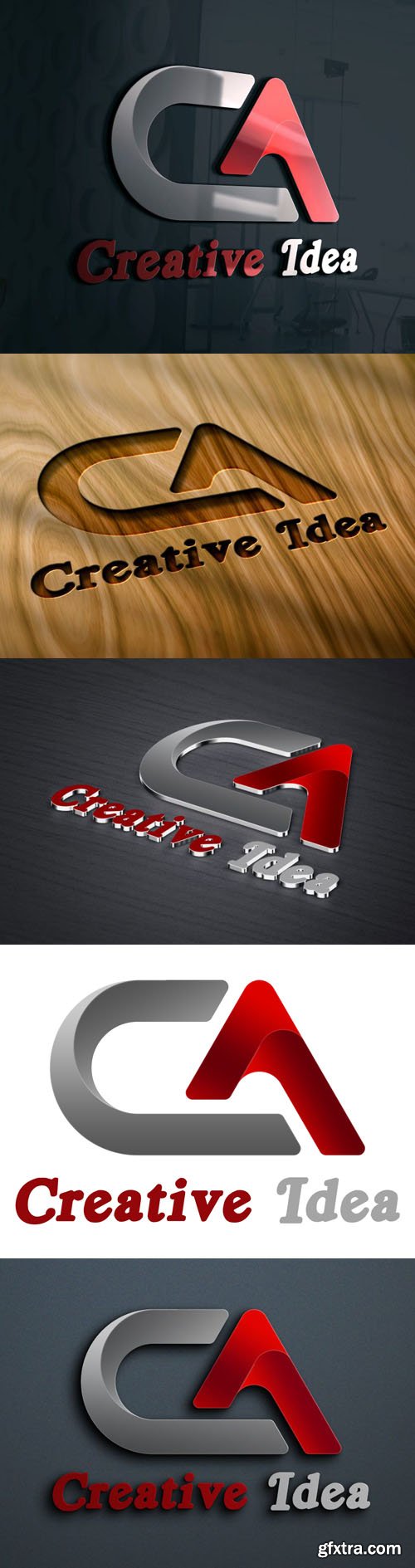 CA Letters – Creative Idea Logo Design PSD Template