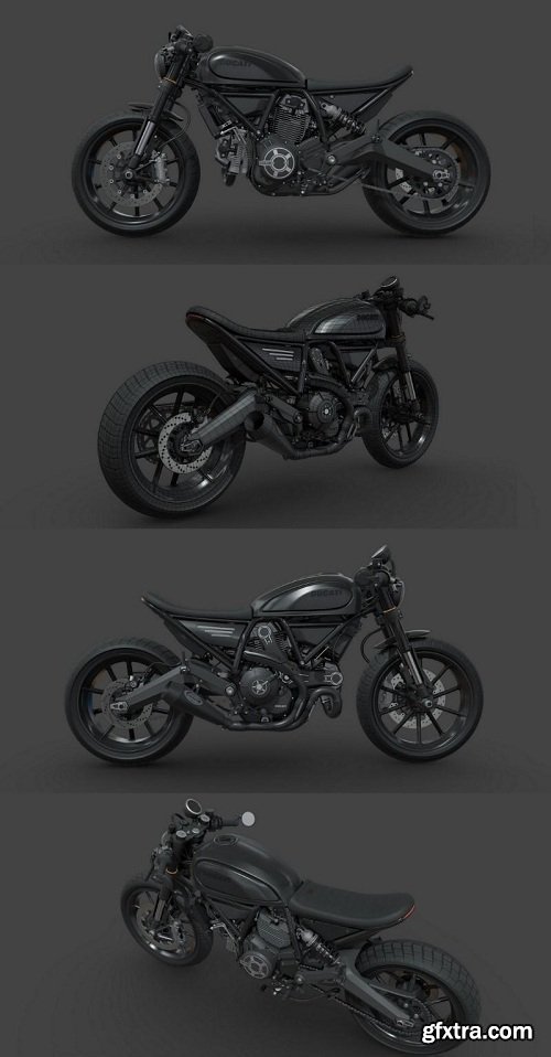 Ducati Scrambler by ZeusCustom 3D Model