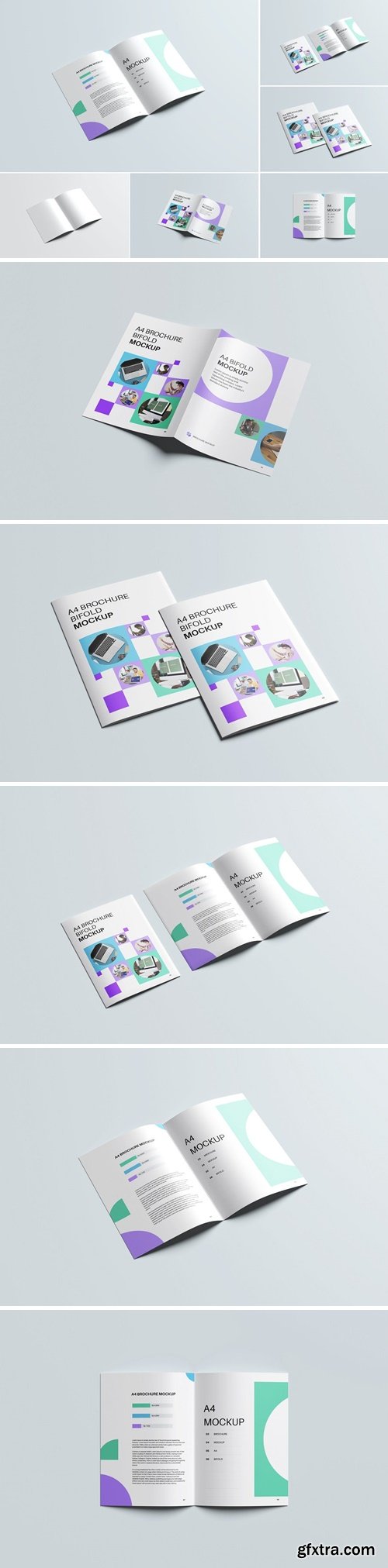 A4 Bifold Brochure Mockup WVGVYW4