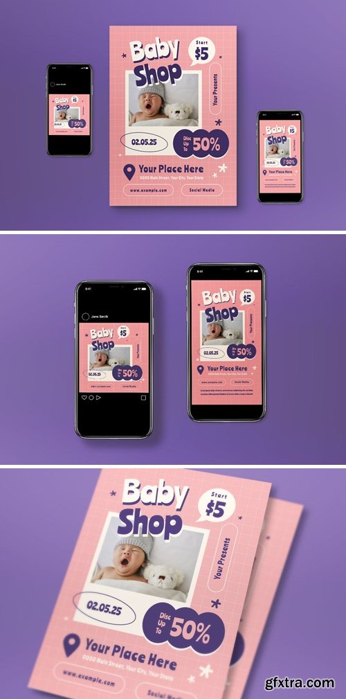 Baby Shop Flyer Set YPKUJKA