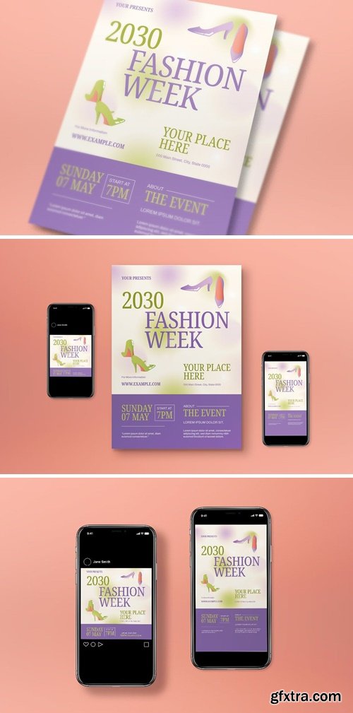 Fashion Week Flyer Set DCWCZWB