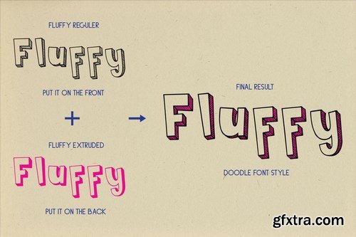 Fluffy Monsta - Cute Doodle Font