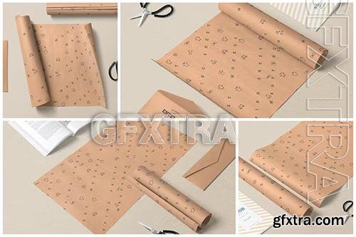 Kraft Paper Wrapping Sheet Mockups 3SS2K8D