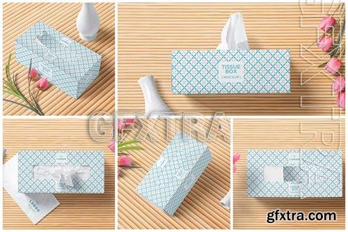 Rectangular Tissue Box Mockups B6YFPNU