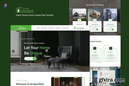 Interera - Interior Figma Landing Page Template Q8ZQ8VF