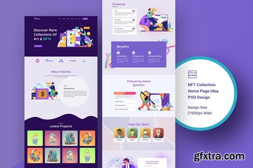 NFT Collection Home Page Idea PSD Design RWZMXFL