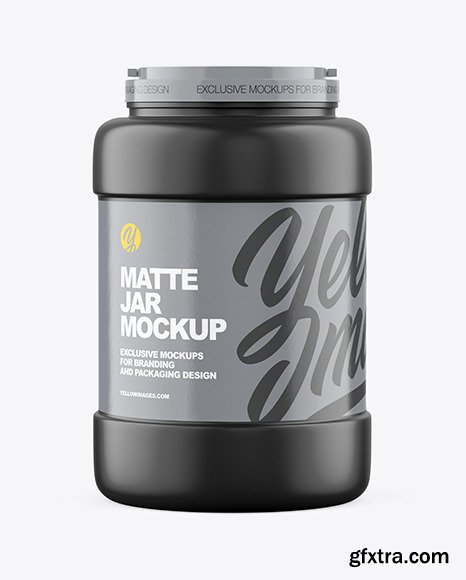 3500ml Matte Plastic Jar Mockup 95069