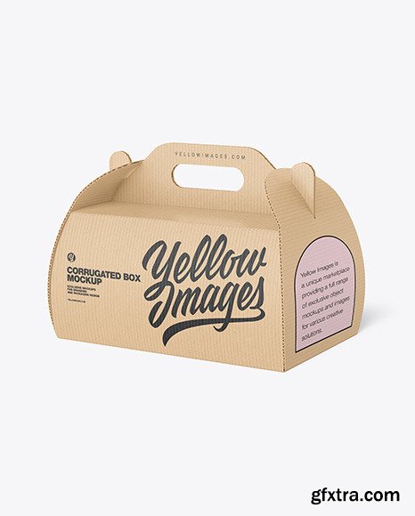 Corrugated Box w/ Handle Mockup 95148