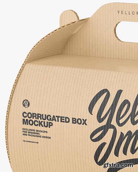 Corrugated Box w/ Handle Mockup 95148