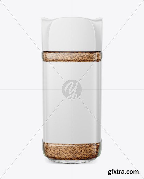 Glass Jar Of Instant Coffee Mockup 95191