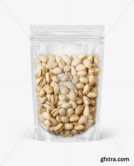 Clear Plastic Pouch w/ Pistachios Mockup 95102