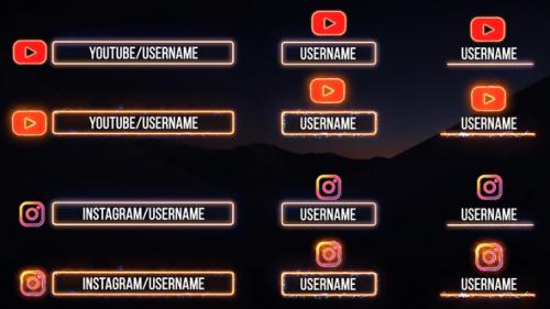 Videohive - Neon Social Media Lower Third - 38335822 - 38335822