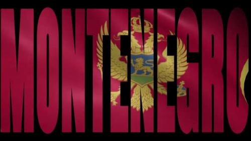 Videohive - Montenegro Flag Into Country Name - 38336099 - 38336099