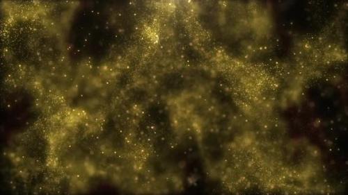 Videohive - Chaotic Movement Of Gold Particles - 38337784 - 38337784