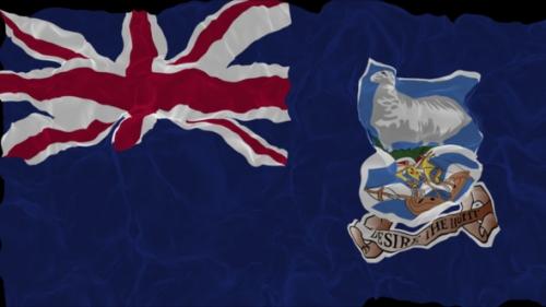 Videohive - flag Falkland Islands turns into smoke. State weakening concept, alpha channel. - 38339968 - 38339968