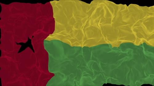 Videohive - flag Guinea-Bissau turns into smoke. State weakening concept, alpha channel. - 38339977 - 38339977