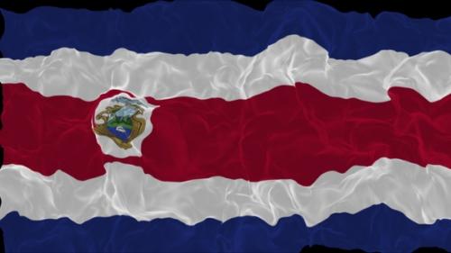 Videohive - flag Costa Rica turns into smoke. State weakening concept a crisis, alpha channel - 38339996 - 38339996