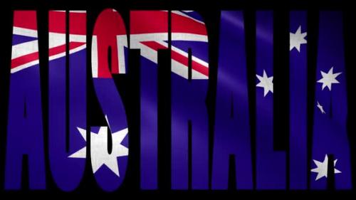 Videohive - Australia Flag Into Country Name - 38342547 - 38342547