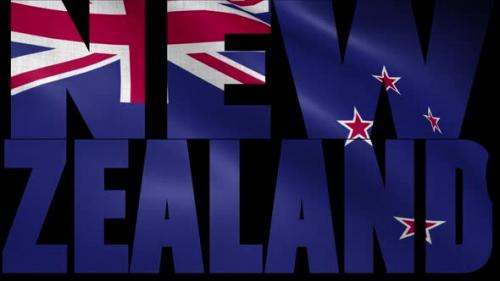 Videohive - New Zealand Flag Into Country Name - 38342548 - 38342548