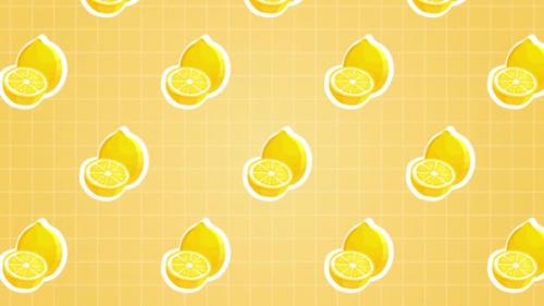 Videohive - Lemon Cut Sliced Fruits Food Animation Background - 38342586 - 38342586