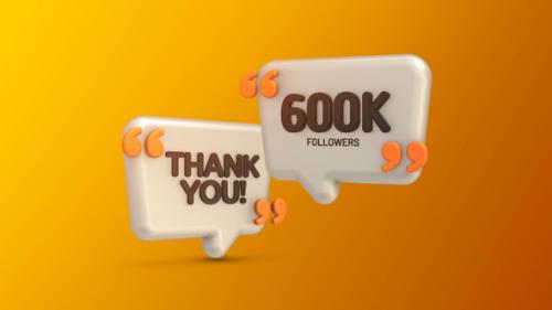 Videohive - 600 K Followers Social Media Animation - 38375710 - 38375710